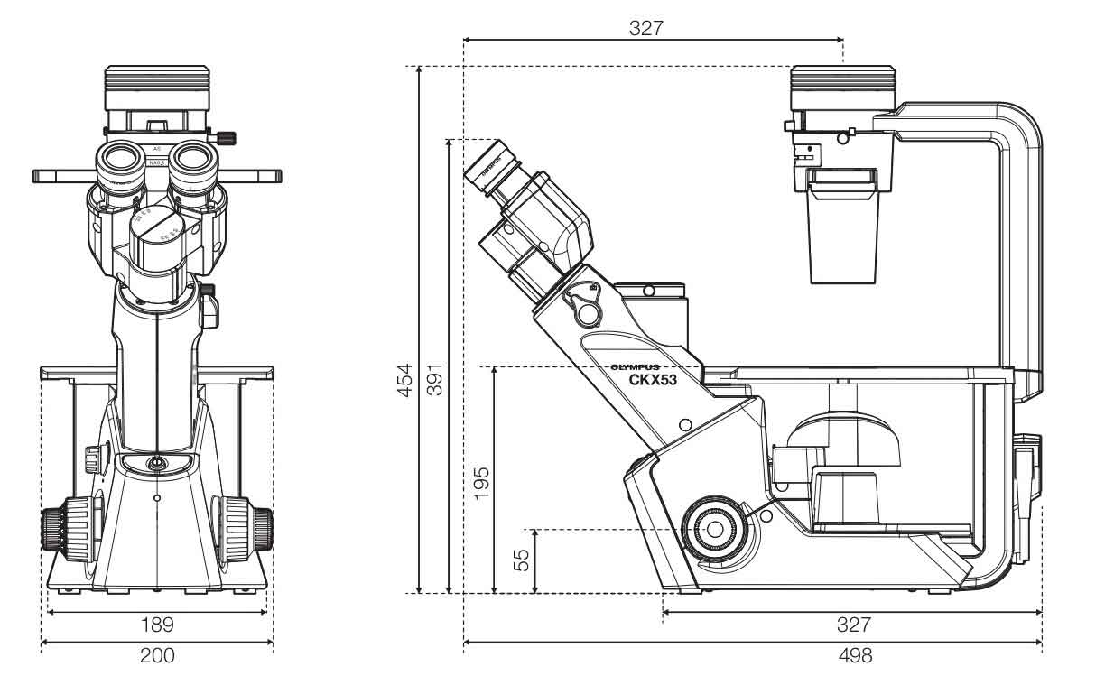 奥林巴斯Olympus显微镜CKX53的结构图解