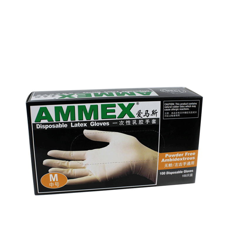 爱马斯Ammex一次性乳胶手套 (标准型) TLFC
