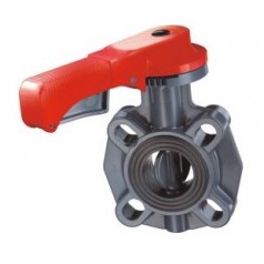 ASTORE蝶阀1V800系列，输水的灰色PVC蝶阀