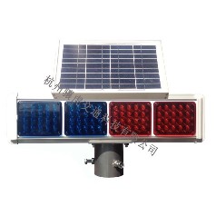 喀什太阳能爆闪灯 太阳能警示灯 led四灯爆闪灯 双面警示灯