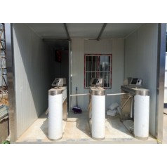 大棚新区工地三辊闸门禁系统人行通道闸人脸识别指纹智能通道闸机
