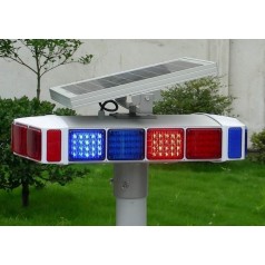 乐山太阳能短排警示灯 太阳能警示灯 太阳能四面爆闪灯批发