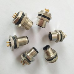 传感器航空插头 全屏蔽航空插头 M12插头