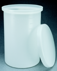 Nalgene 带盖 LLDPE 耐用圆筒罐 高密度聚乙烯材质 11100-0010