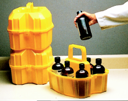 Nalgene耐洁 半升装安全试剂瓶搬运篮 线性低密度聚乙烯6505-0010