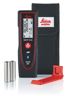 徕卡D110手持激光测距仪60米红外线电子尺量房仪测量仪笔式便携高精度带蓝牙货到付款测量距离面积