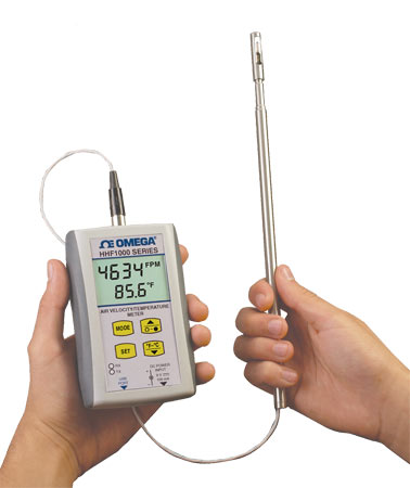 HHF1001A/HHF1001R/-W 手持式空气速度计/温度计 Omega欧米茄