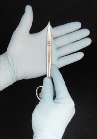 蓝色无粉丁腈手套，科进/KIRGEN医用手套