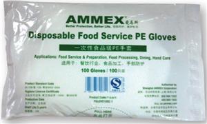 爱马斯/Ammex 一次性PE薄膜手套 PGLOVE100C-2